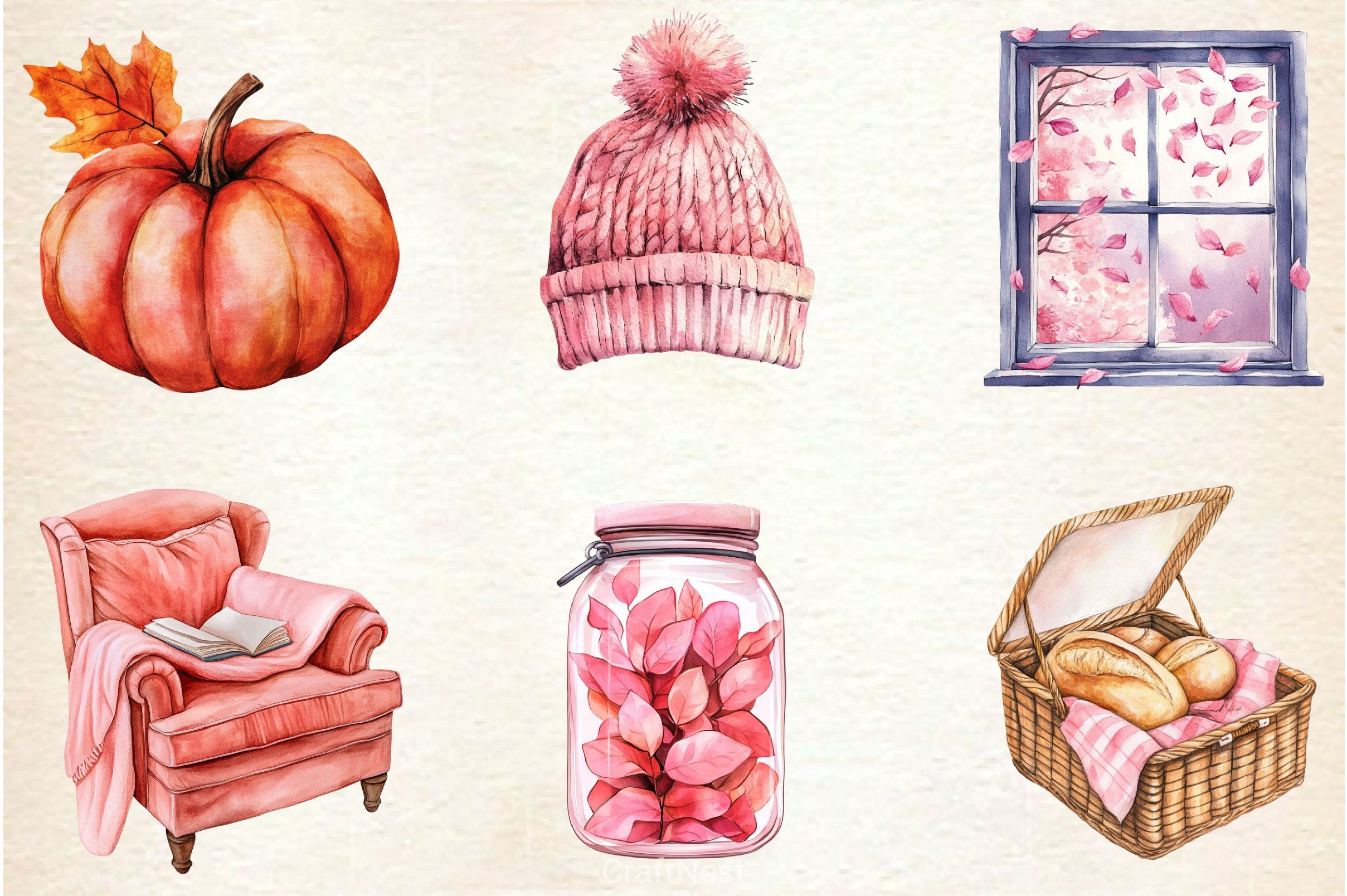 Autumn Serenity Clipart Bundle - CraftNest - Digital Crafting and Art