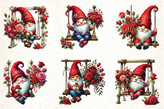 Valentine's Gnome Swing Clipart Bundle - CraftNest - Digital Crafting and Art