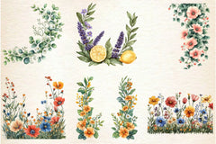 Summer Flower Border Clipart Bundle - CraftNest - Digital Crafting and Art