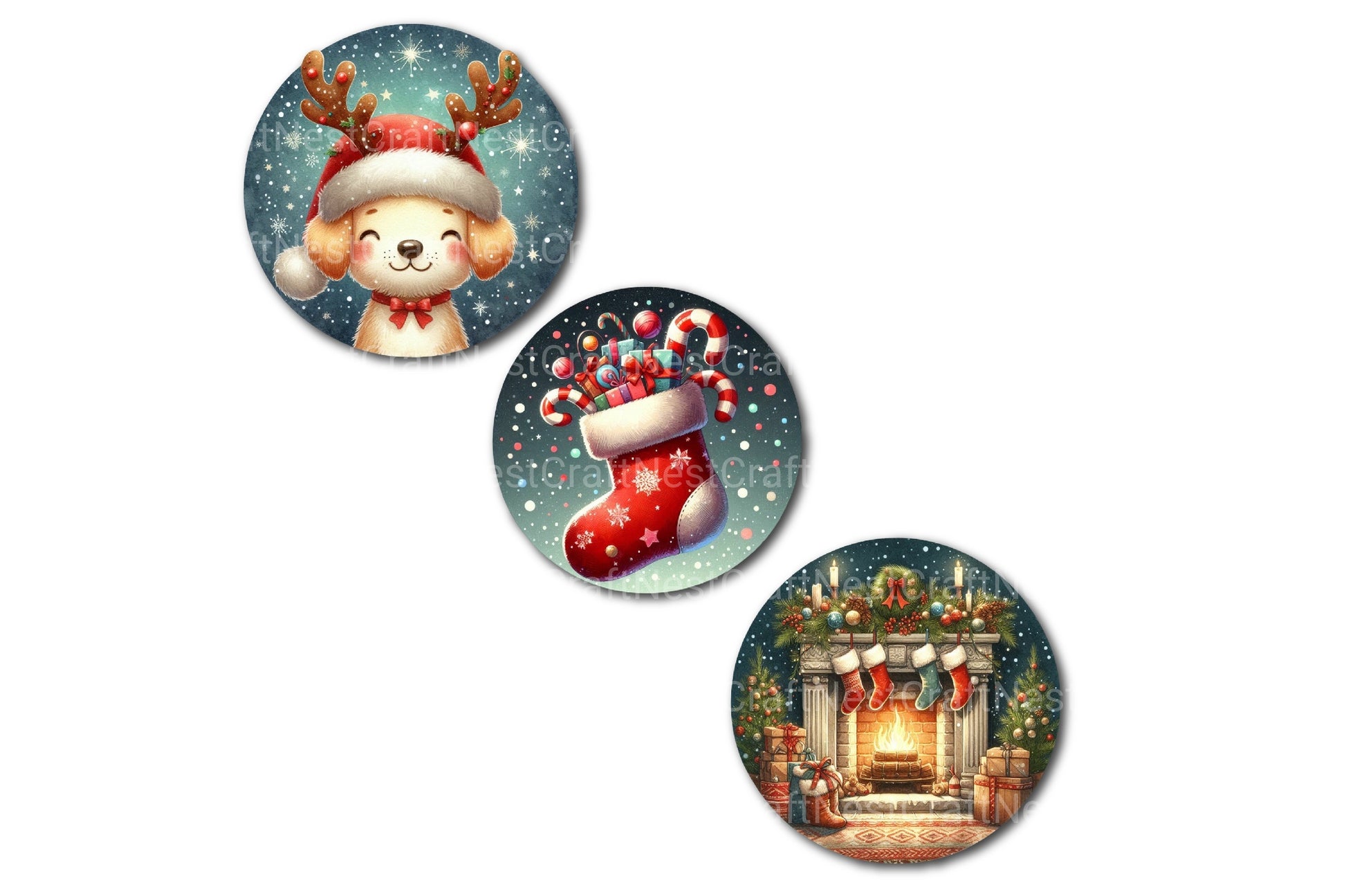 Christmas Ornament & Photo Memorial Design Keyfob Clipart Bundle - CraftNest - Digital Crafting and Art