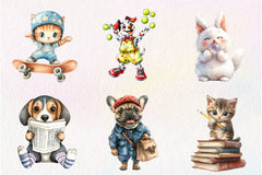 Quirky Dog And Cat Clipart Bundle - CraftNest - Digital Crafting and Art