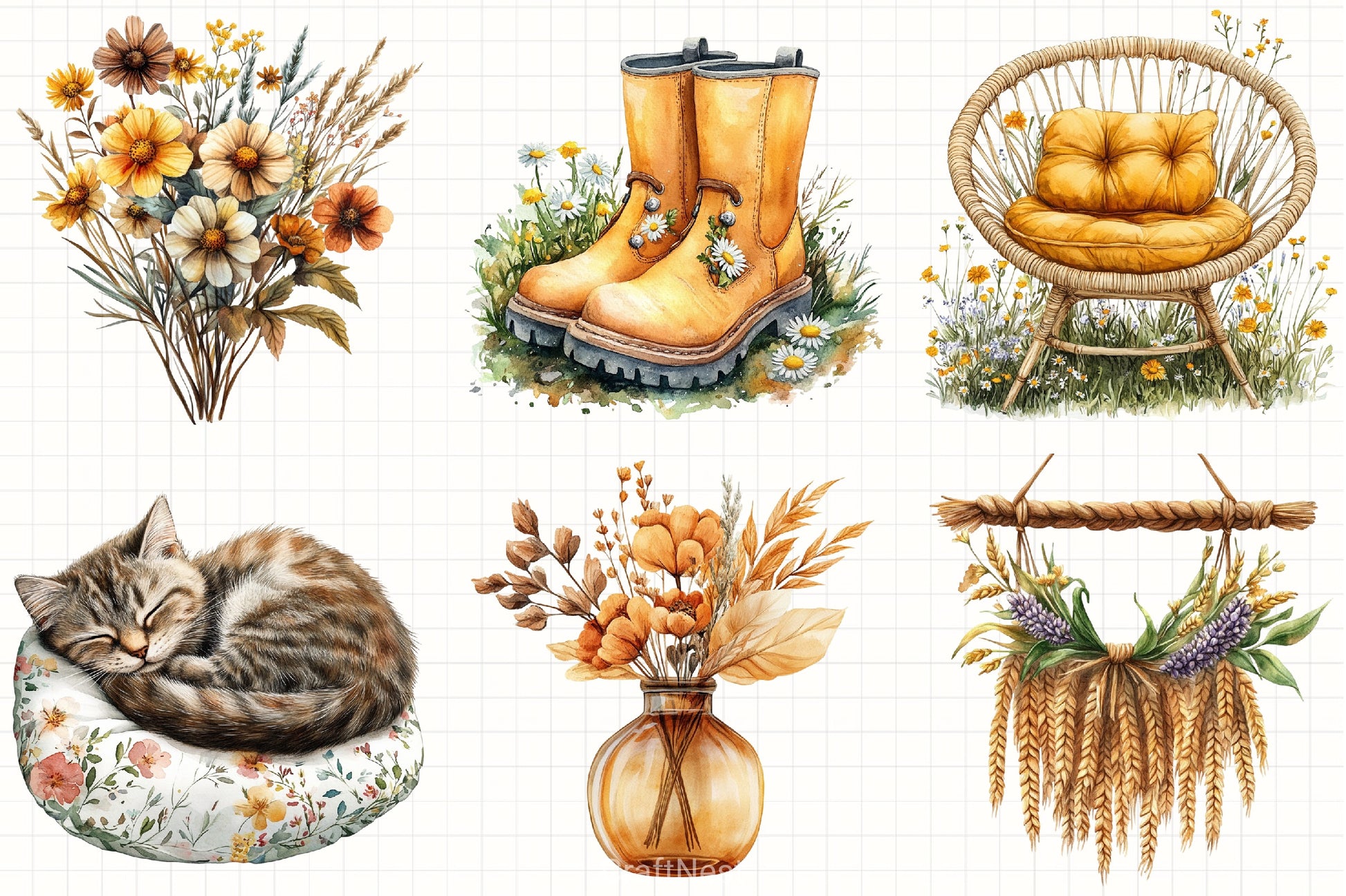 Autumn Set Clipart Bundle - CraftNest - Digital Crafting and Art