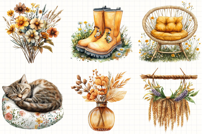 Autumn Set Clipart Bundle - CraftNest - Digital Crafting and Art