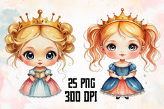 Cute Girl Princess Clipart Bundle - CraftNest - Digital Crafting and Art