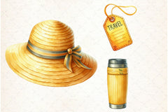Cute Yellow Travel Clipart Bundle 1 - CraftNest - Digital Crafting and Art