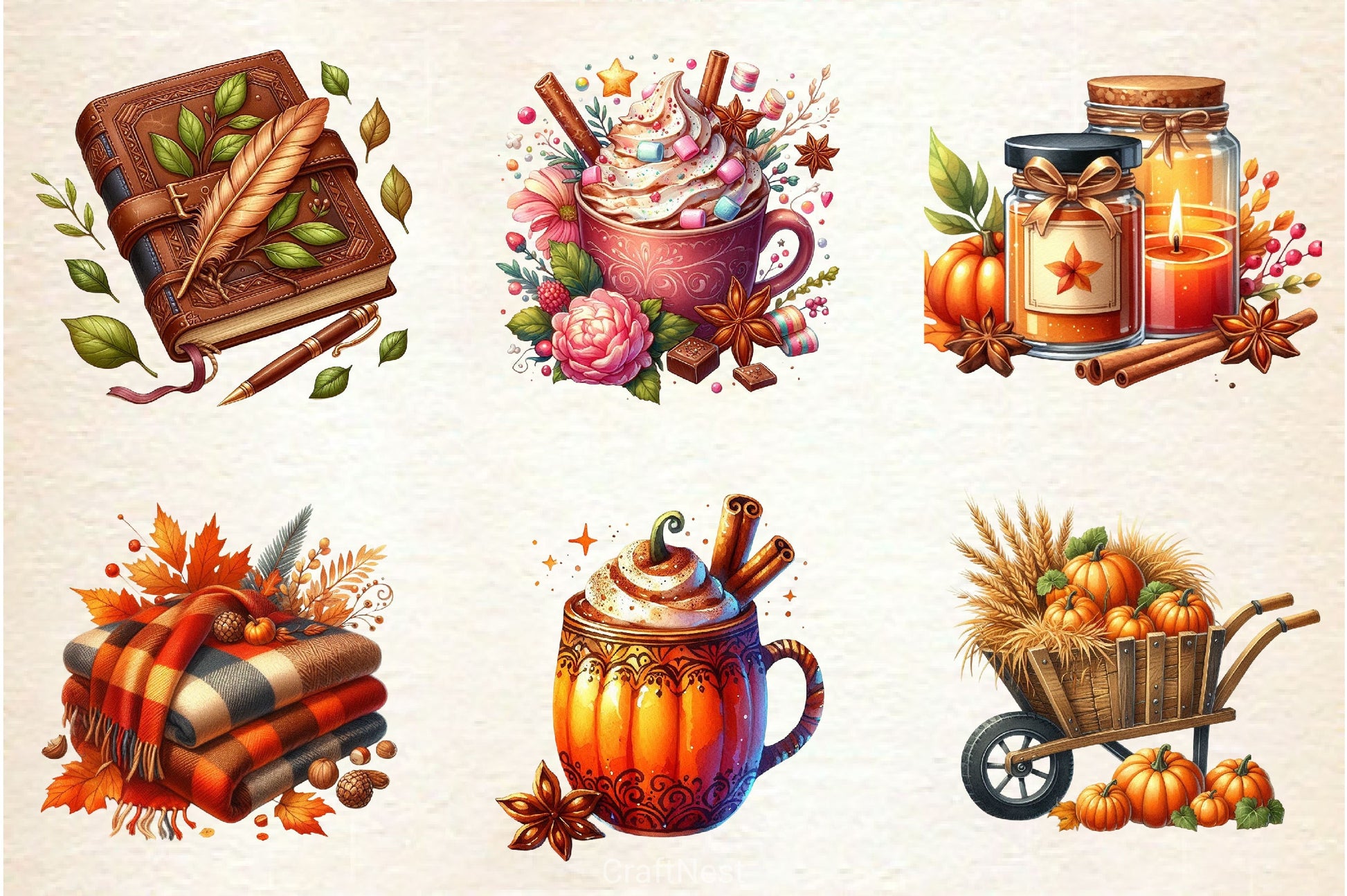 Fall Favorites Clipart Bundle - CraftNest - Digital Crafting and Art