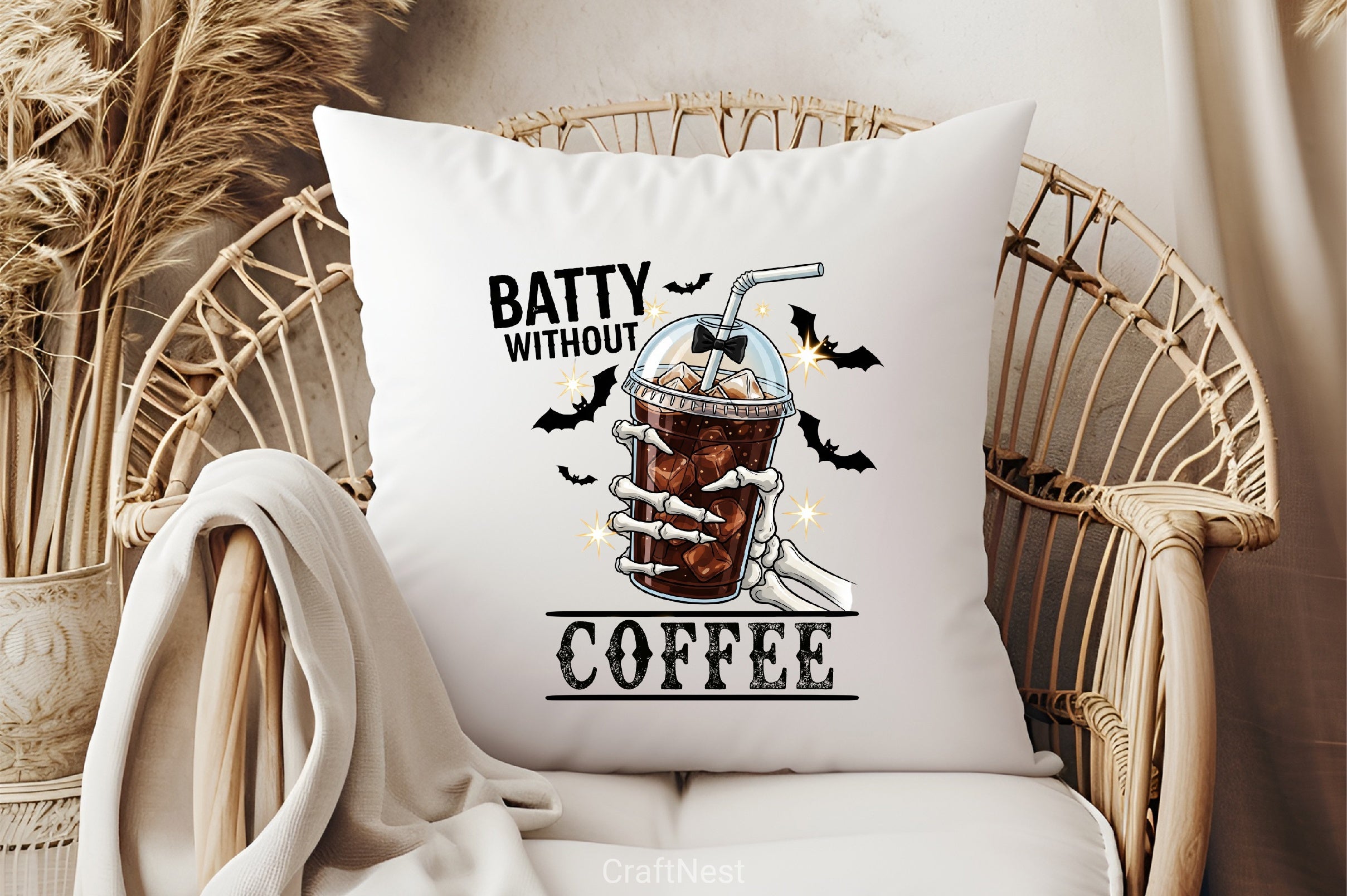 Batty Without Coffee Halloween Clipart Bundle - CraftNest - Digital Crafting and Art