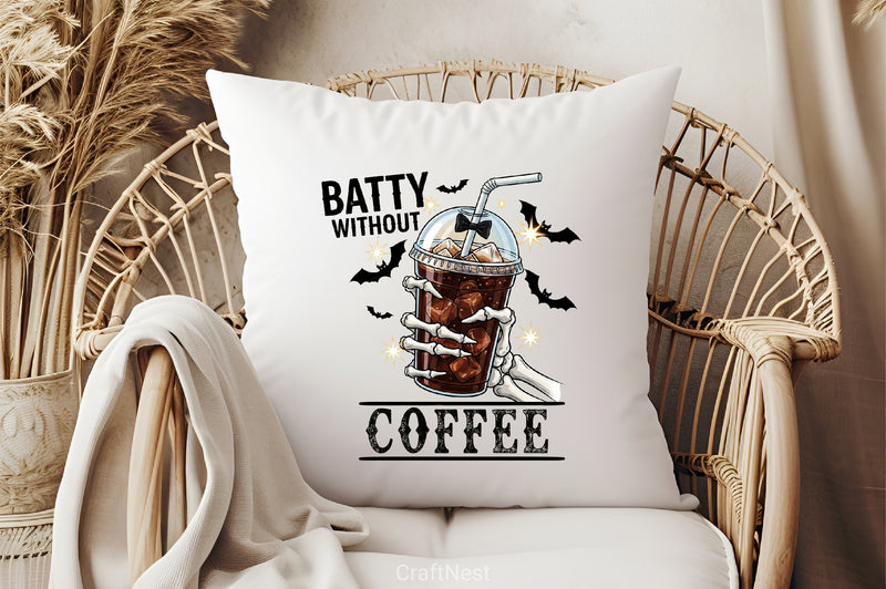 Batty Without Coffee Halloween Clipart Bundle - CraftNest - Digital Crafting and Art