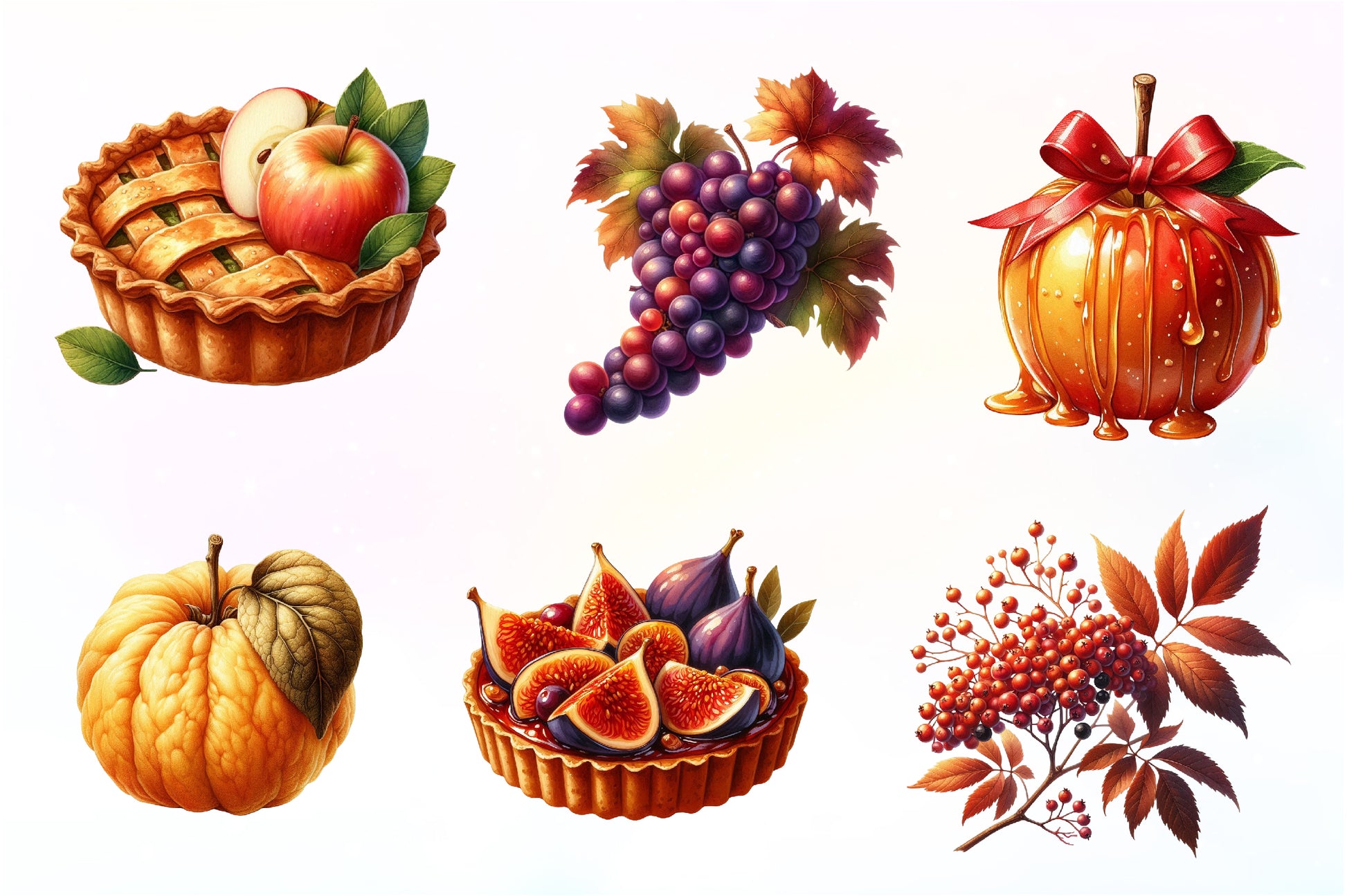 Autumn Fruits Clipart Bundle - CraftNest - Digital Crafting and Art