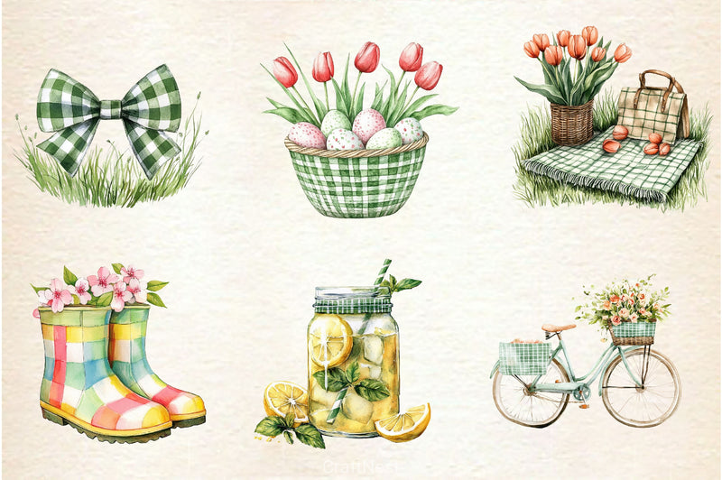Fun Pastel Spring Clipart Bundle - CraftNest - Digital Crafting and Art