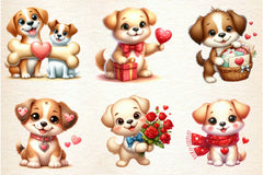 Valentine Dog Clipart Bundle 4 - CraftNest - Digital Crafting and Art