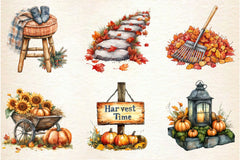 Autumn Garden Clipart Bundle 2 - CraftNest - Digital Crafting and Art