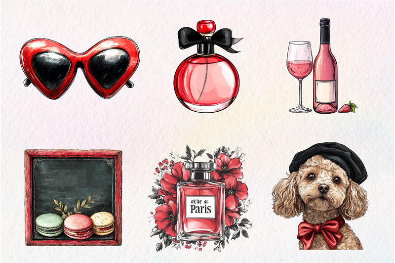 Parisian Summer Clipart Bundle 1 - CraftNest - Digital Crafting and Art