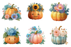 Cute Girly Pumpkin Clipart Bundle - CraftNest - Digital Crafting and Art