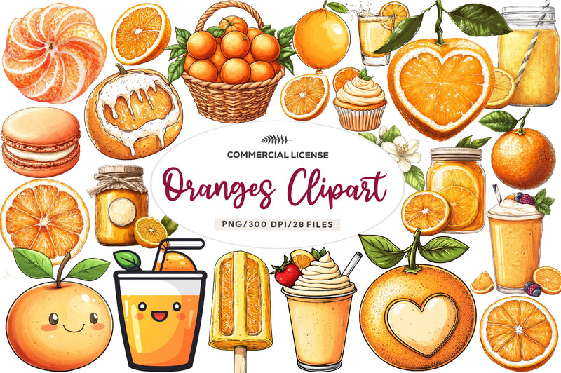 Oranges Clipart Bundle - CraftNest - Digital Crafting and Art