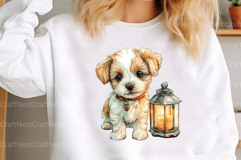 Vintage Santa Paws Retro Christmas Puppy Clipart Bundle - CraftNest - Digital Crafting and Art