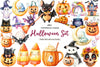Cute Halloween Set Clipart Bundle