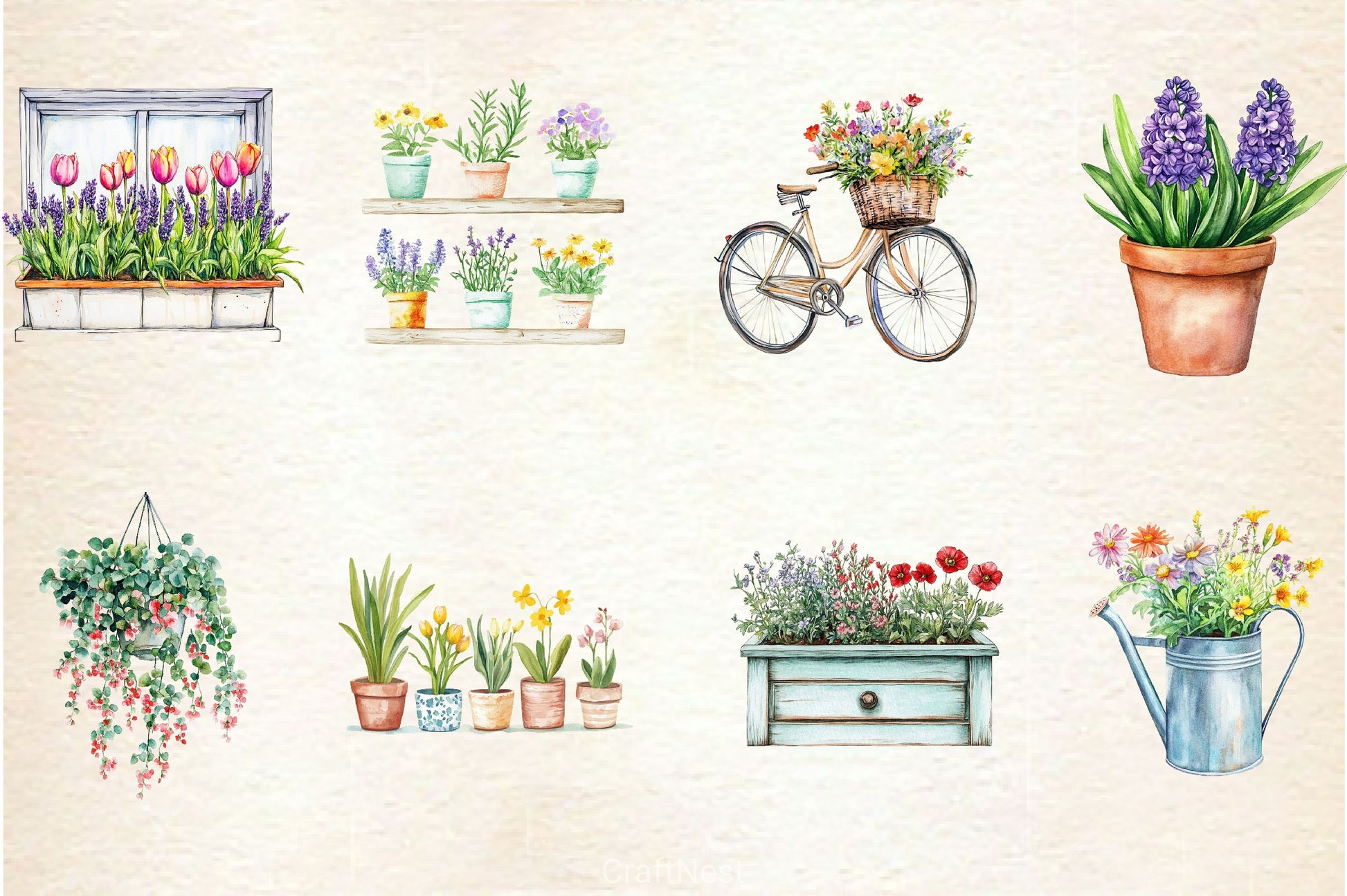 Spring Planters Clipart Bundle - CraftNest - Digital Crafting and Art
