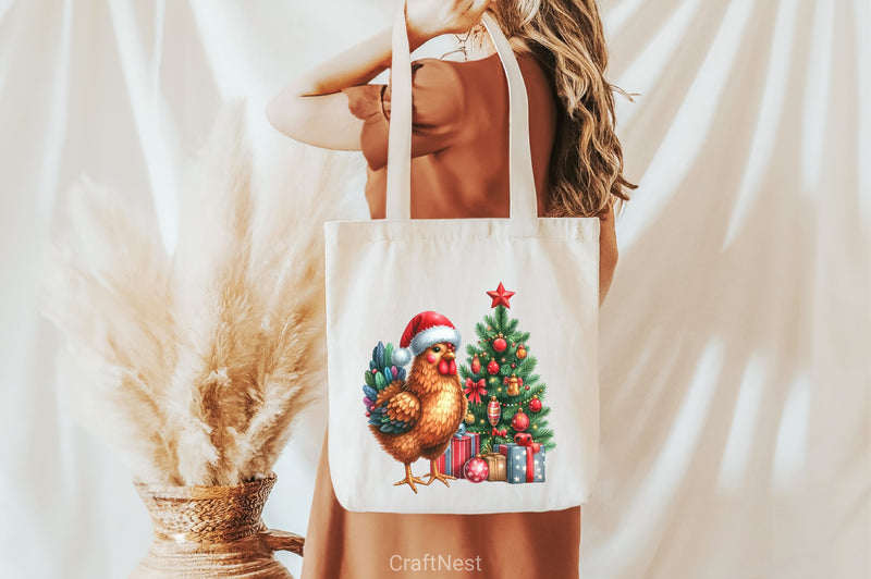 Christmas Chicken Clipart Bundle 3 - CraftNest - Digital Crafting and Art