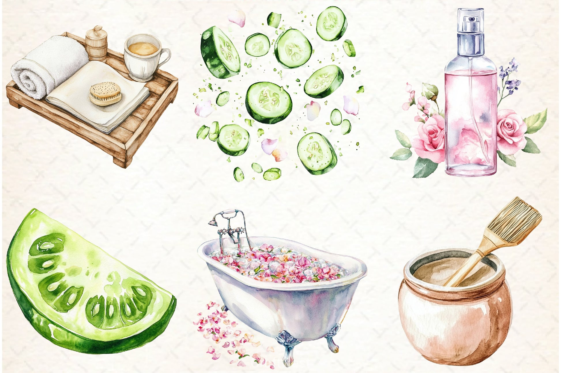 Spa Self Care Clipart Bundle - CraftNest - Digital Crafting and Art