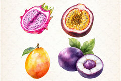 Tropical Fruit Clipart Bundle 2 - CraftNest - Digital Crafting and Art