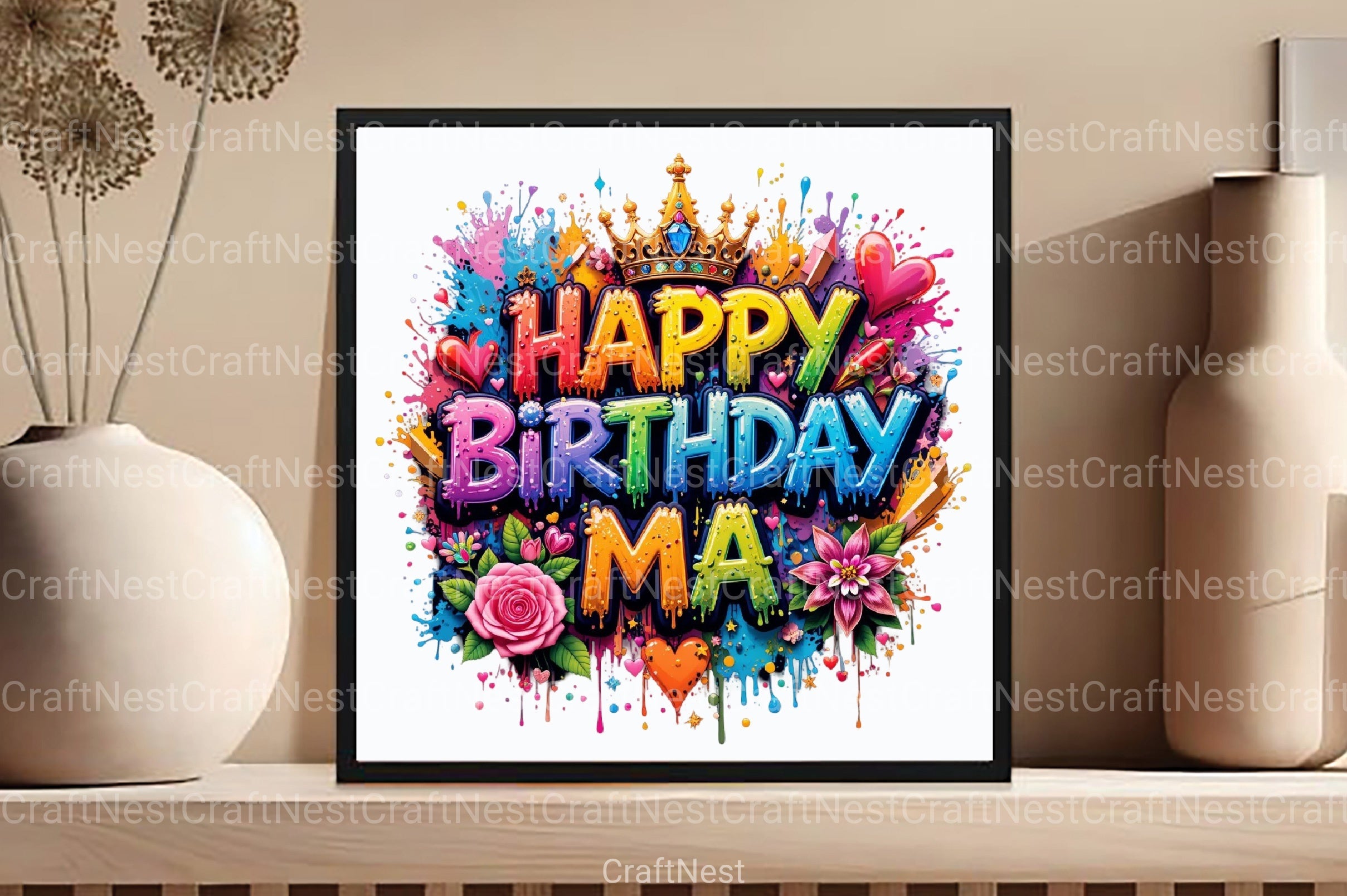 Happy Birthday Ma Clipart Bundle 3 - CraftNest - Digital Crafting and Art