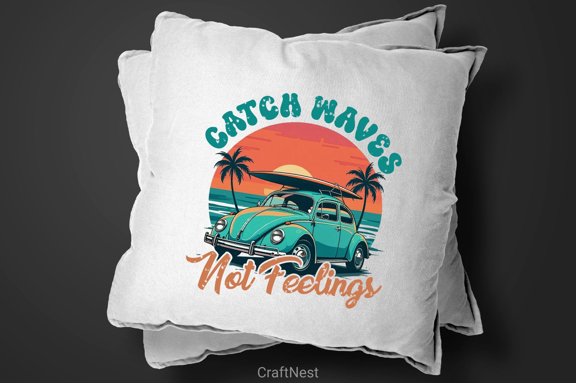 Retro Summer Catch Waves Clipart Bundle - CraftNest - Digital Crafting and Art