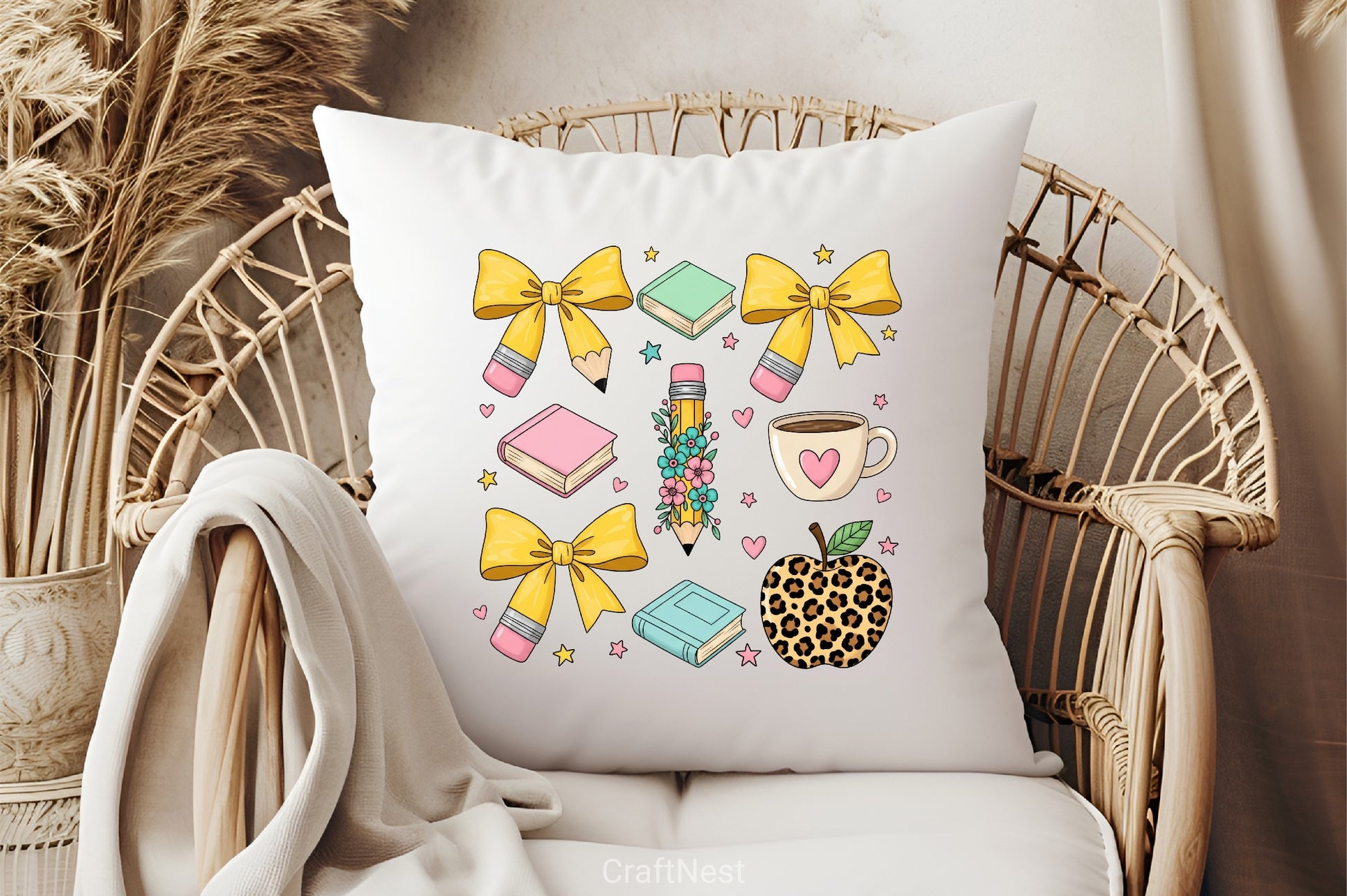 Back to School Teacher Bow Clipart Bundle - CraftNest - Digital Crafting and Art