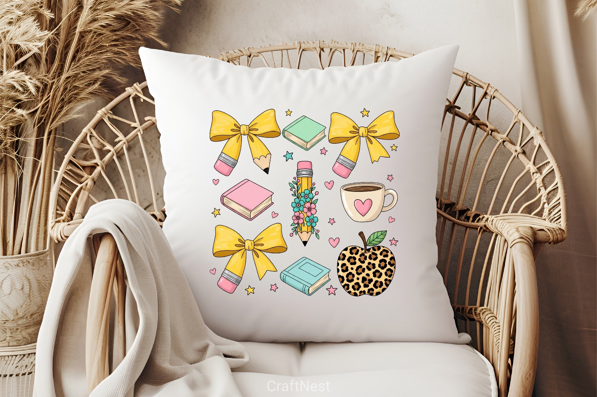 Back to School Teacher Bow Clipart Bundle - CraftNest - Digital Crafting and Art