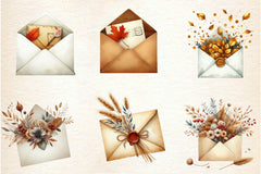 Autumn Envelope Clipart Bundle - CraftNest - Digital Crafting and Art