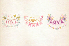 Valentine Glitter Banner Clipart Bundle - CraftNest - Digital Crafting and Art