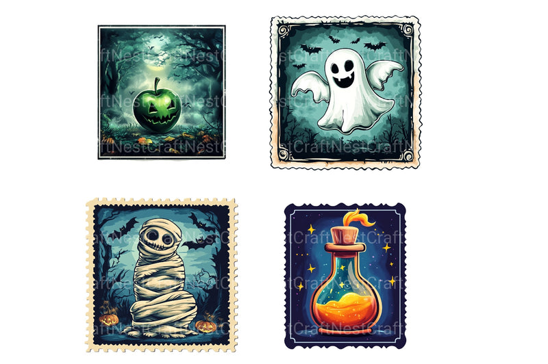 Cute Halloween Alphabet Clipart Bundle - CraftNest - Digital Crafting and Art