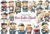 Bear Sailor Nautical Clipart Bundle