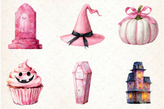 Pastel Pink Halloween Clipart Bundle - CraftNest - Digital Crafting and Art