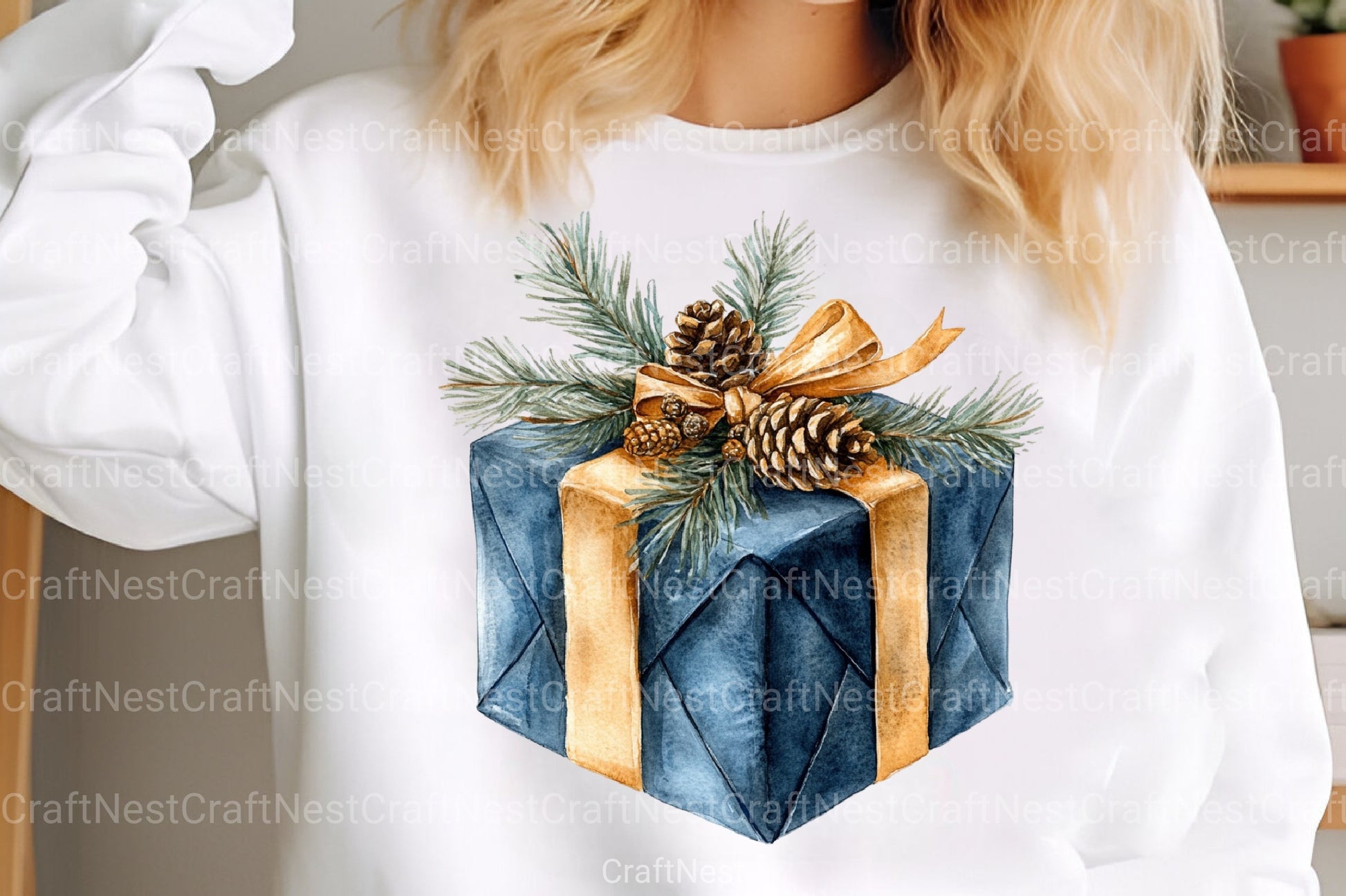 Vintage Navy Christmas Winter Clipart Bundle - CraftNest - Digital Crafting and Art