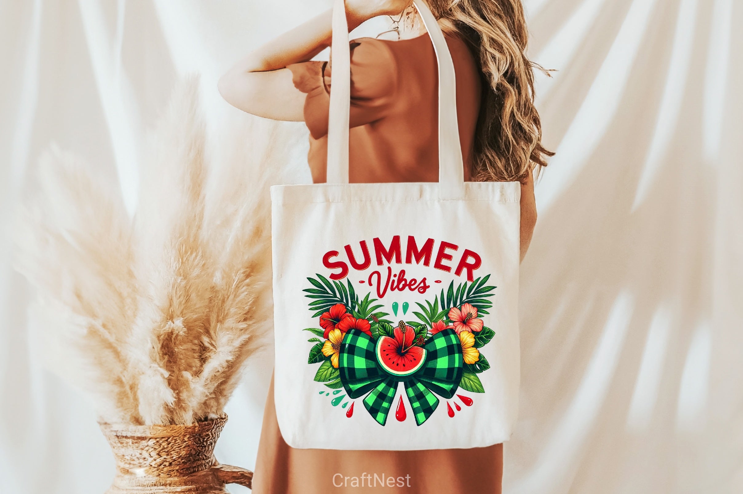 Retro Summer Watermelon Bow Clipart Bundle - CraftNest - Digital Crafting and Art