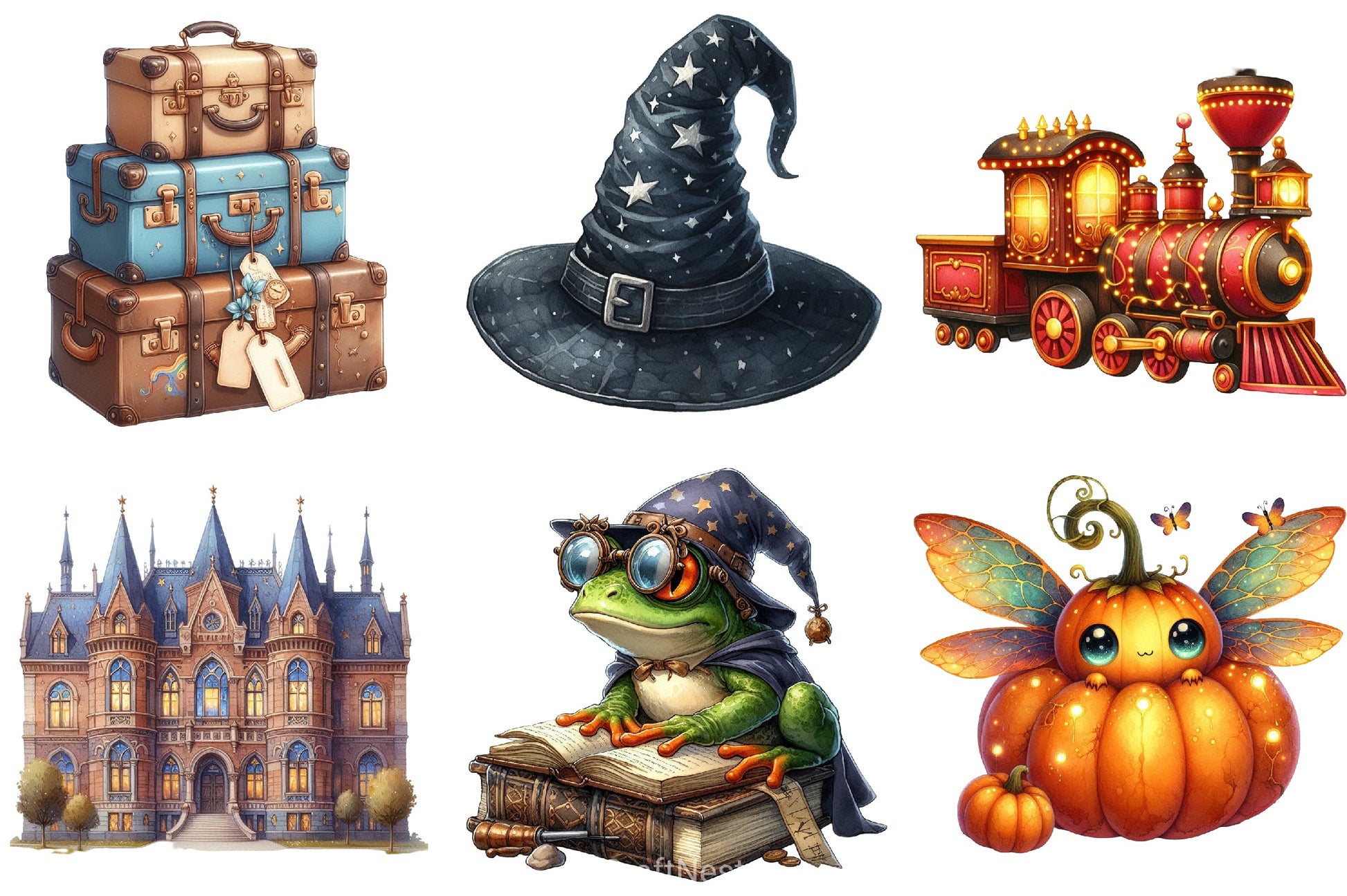 Cute Magic School Clipart Bundle - CraftNest - Digital Crafting and Art