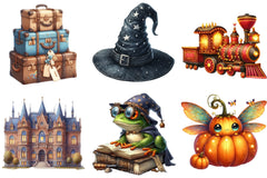 Cute Magic School Clipart Bundle - CraftNest - Digital Crafting and Art