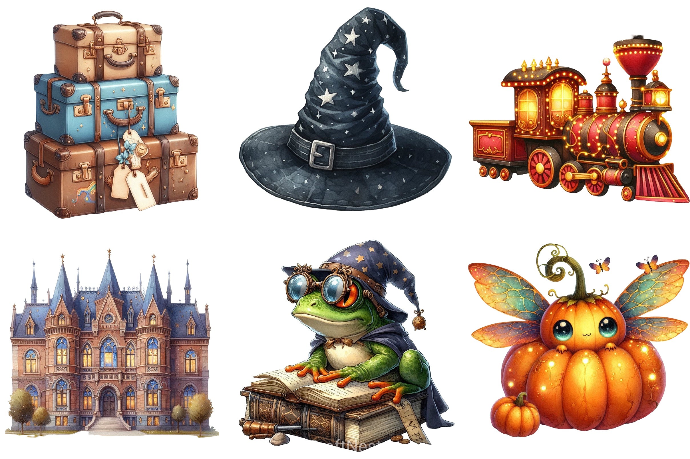 Cute Magic School Clipart Bundle - CraftNest - Digital Crafting and Art