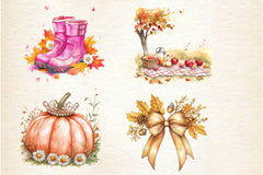 Cute Coquette Autumn Clipart Bundle 2 - CraftNest - Digital Crafting and Art