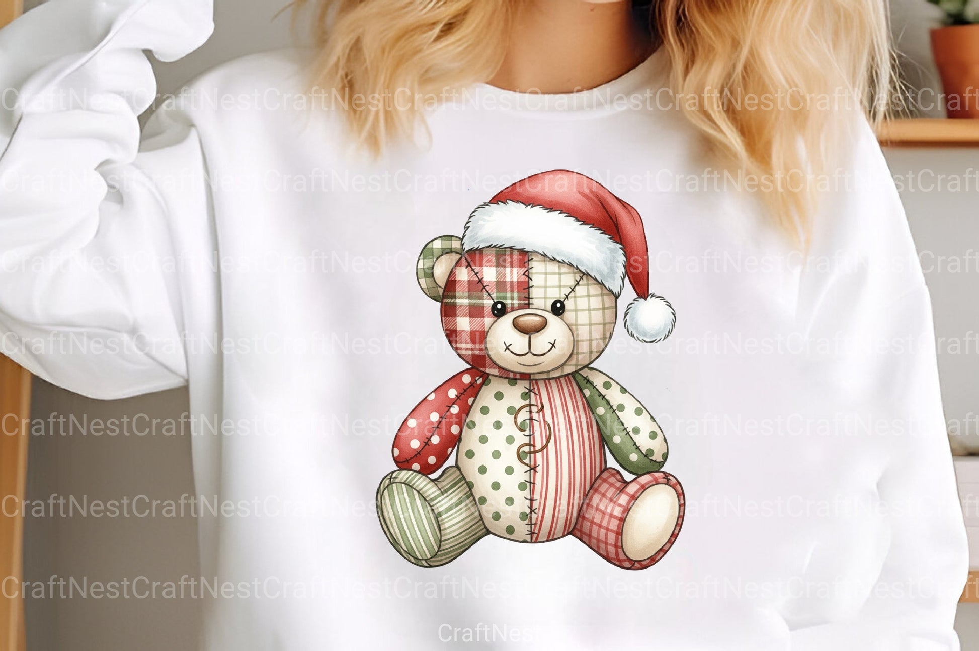 Patchwork Teddy Bear Clipart Bundle - CraftNest - Digital Crafting and Art