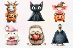 Quirky Halloween Animals Clipart Bundle - CraftNest - Digital Crafting and Art