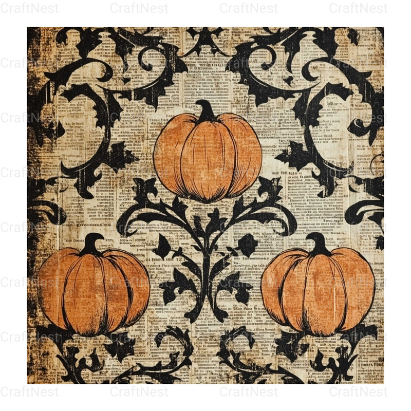 Halloween Damask Clipart Bundle - CraftNest - Digital Crafting and Art