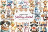 Birthday Baby Animal Party Clipart Bundle