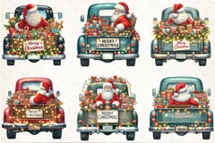 Christmas Gnome & Truck Clipart Bundle 3 - CraftNest - Digital Crafting and Art