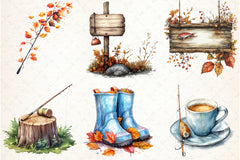Fall Fishing Clipart Bundle 1 - CraftNest - Digital Crafting and Art