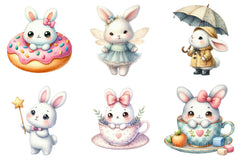 Kawaii Bunny Clipart Bundle - CraftNest - Digital Crafting and Art