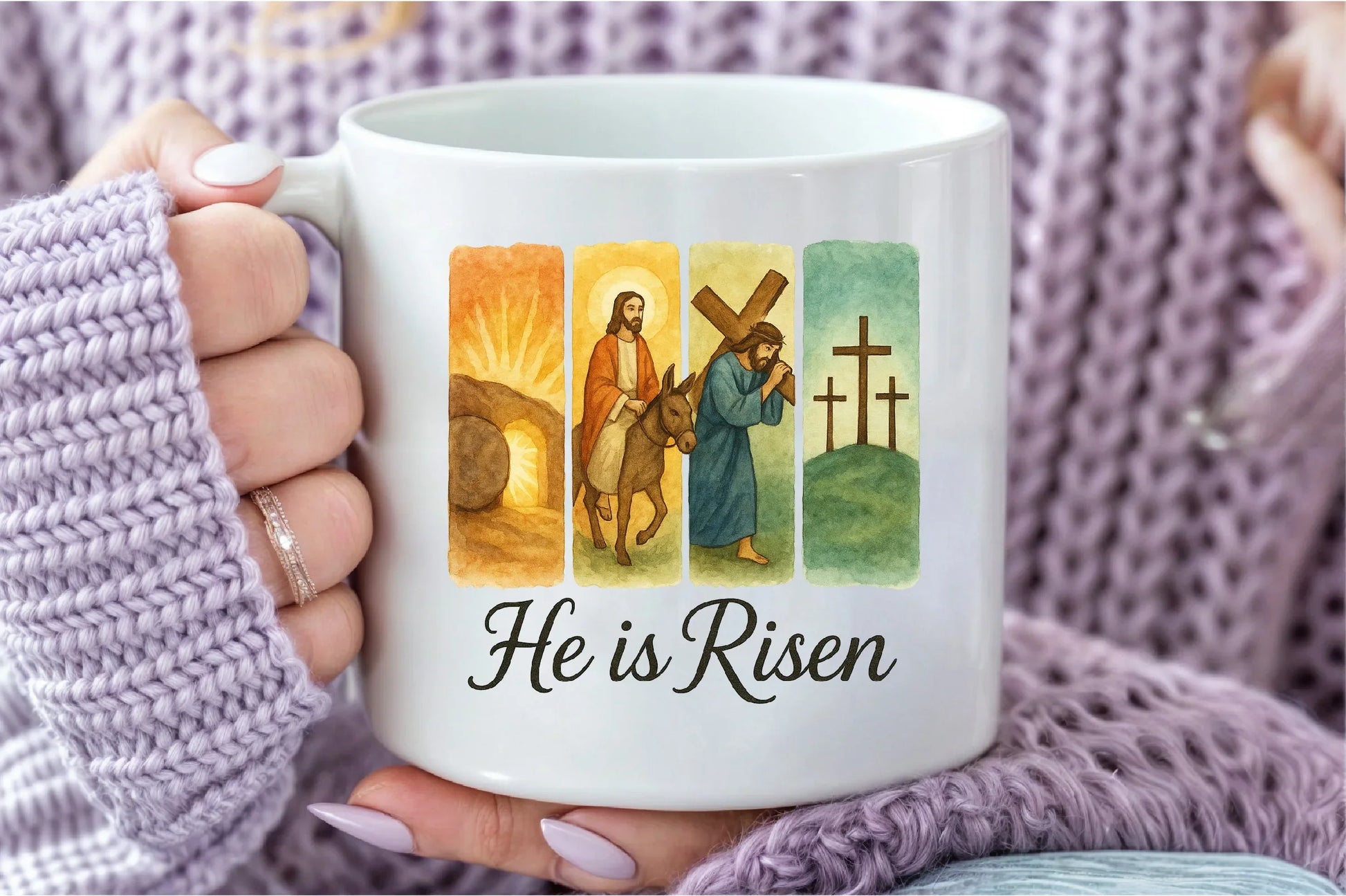Brushstroke Jesus Easter Clipart Bundle: He Is Risen - CraftNest - Digital Crafting and Art