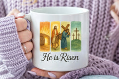 Brushstroke Jesus Easter Clipart Bundle: He Is Risen - CraftNest - Digital Crafting and Art