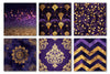 Purple And Gold Glitter Digital Paper